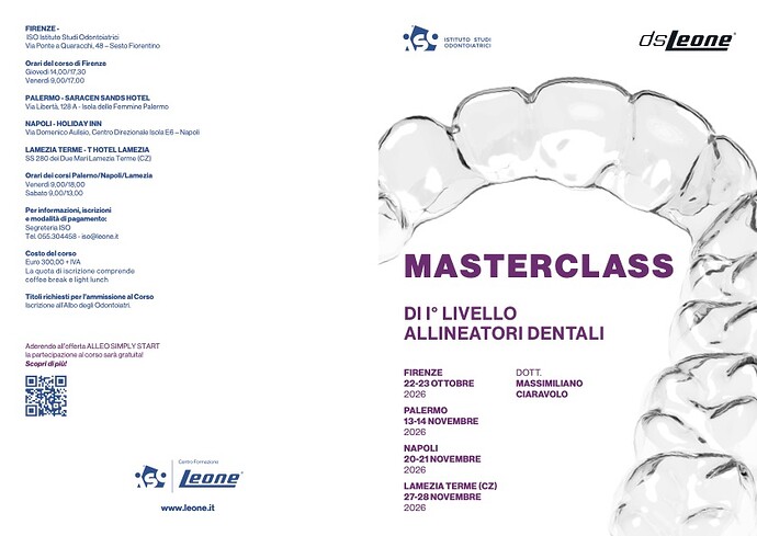 MASTERCLASS – ALLINEATORI DENTALI 2026 A5 rev2